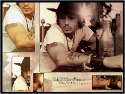 kapelusz, Johnny Depp, butelki